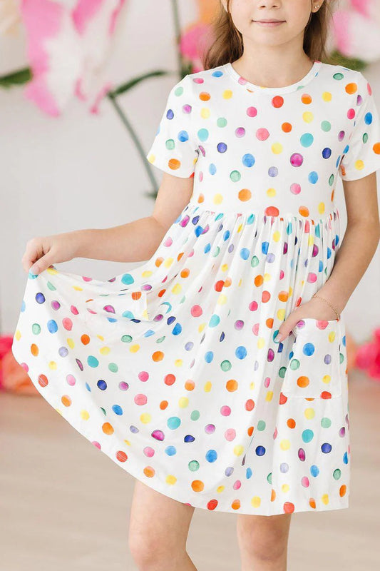 Colorful Dots Pocket Twirl Dress by Mila & Rose