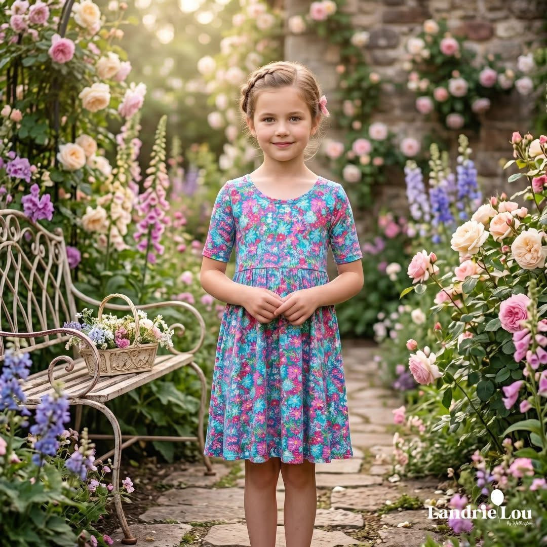 Painted Wildflower All Day Twirl Dress by Landrie Lou