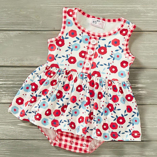 Pretty Patriotic Infant Romper by Pete + Lucy