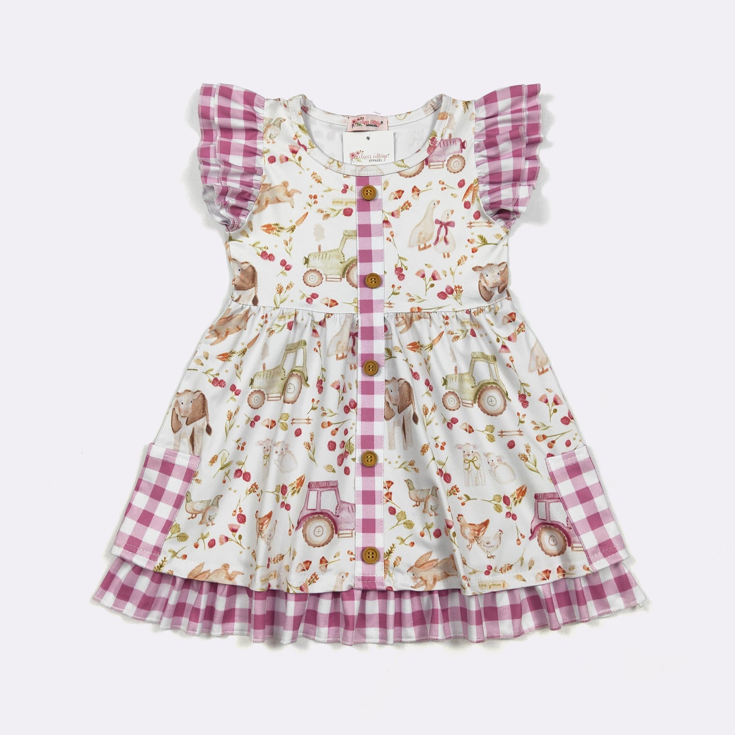 Raspberry Farm Dress by Clover Cottage