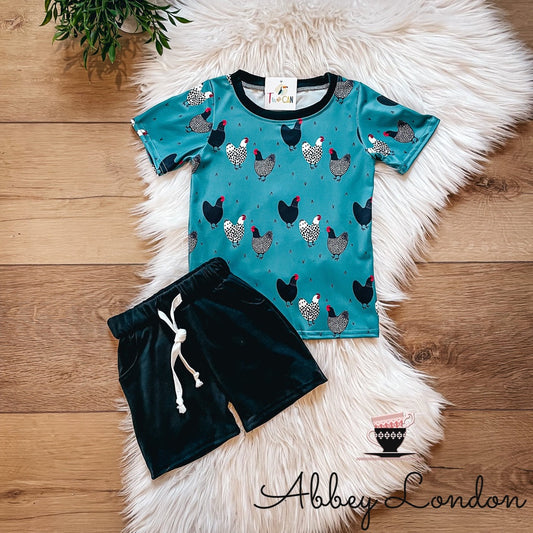 Chicken Coop Shorts Set by TwoCan