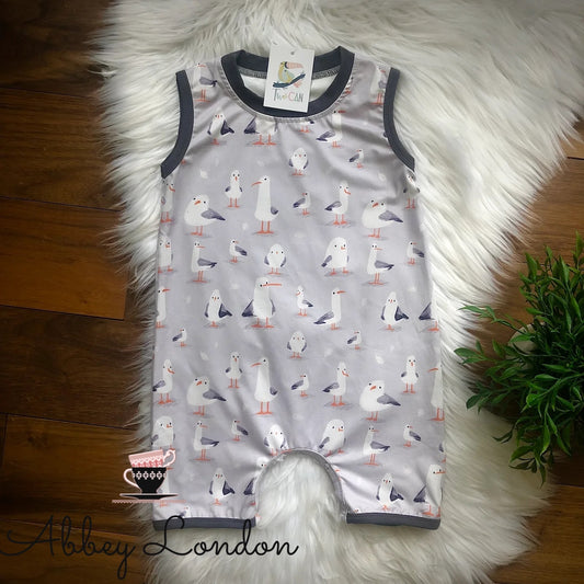 Summer Seagulls Tank Infant Romper by TwoCan