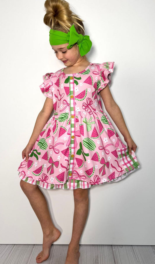 Watermelon Sugar Dress by Clover Cottage