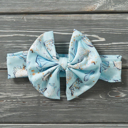 (Preorder) Glass Slipper Bow Headband by Pete + Lucy