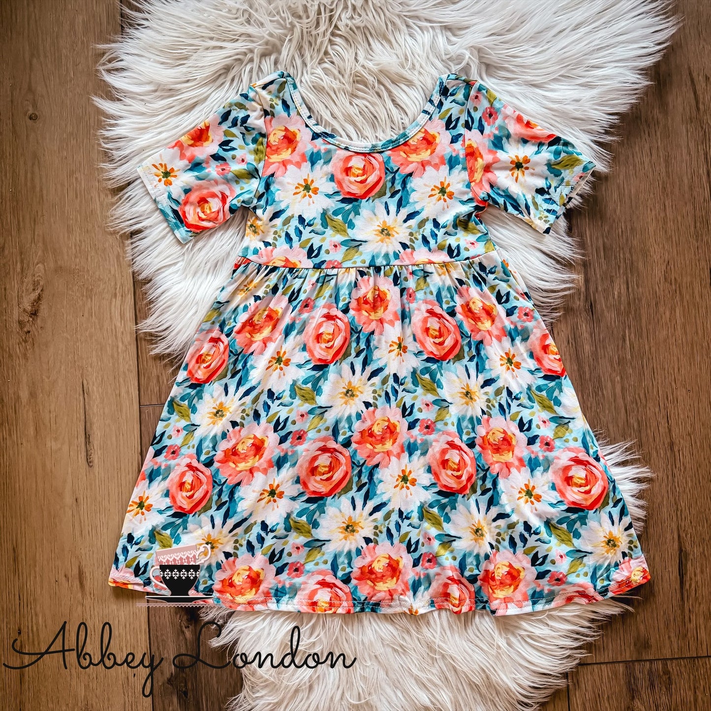 Painted Petals Twirl Dress by Landrie Lou