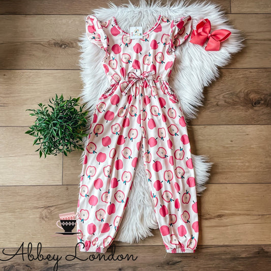 Back to School Apples Scoop Back Jumpsuit by TwoCan