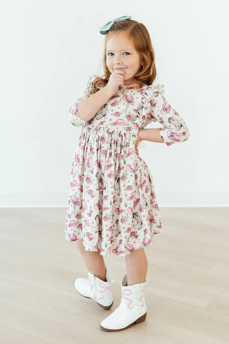 Cowgirl Cutie Ruffle Twirl Dress by Mila & Rose