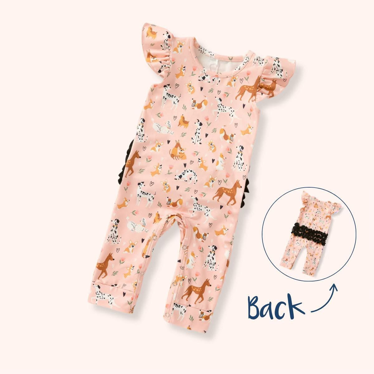Playful Paws Infant Romper by Pete + Lucy