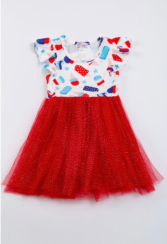 Patriotic Tulle Dress by Clover Cottage