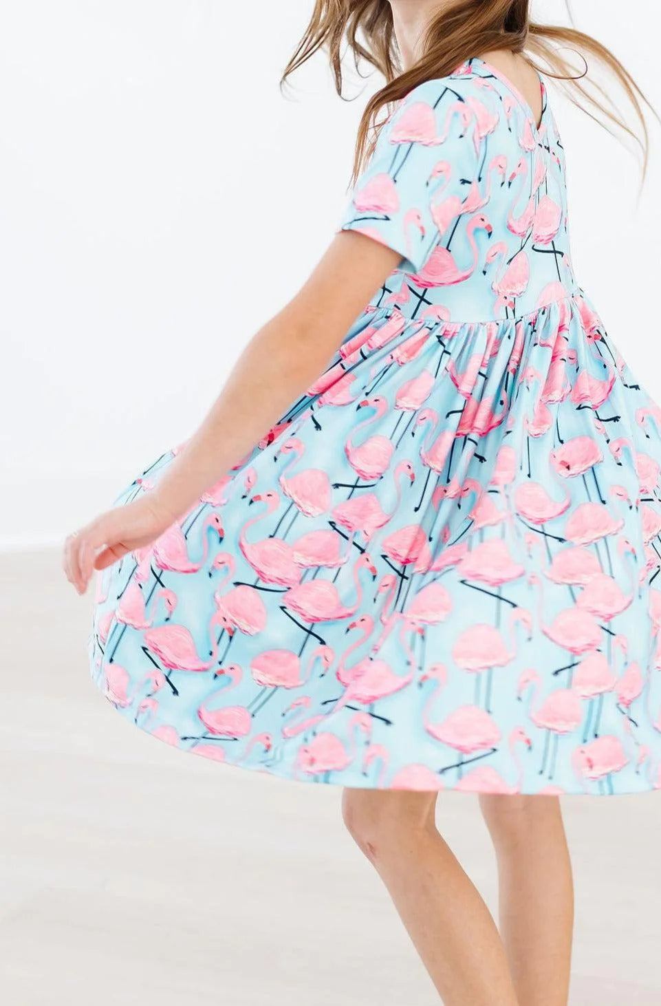 Pretty in Pink Flamingos Twirl Dress by Mila & Rose