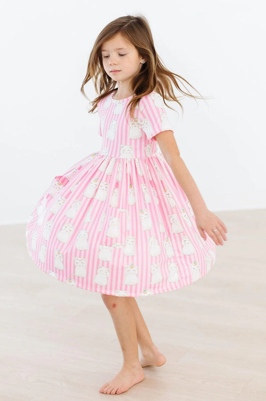 Kittycorn Pocket Twirl Dress by Mila & Rose