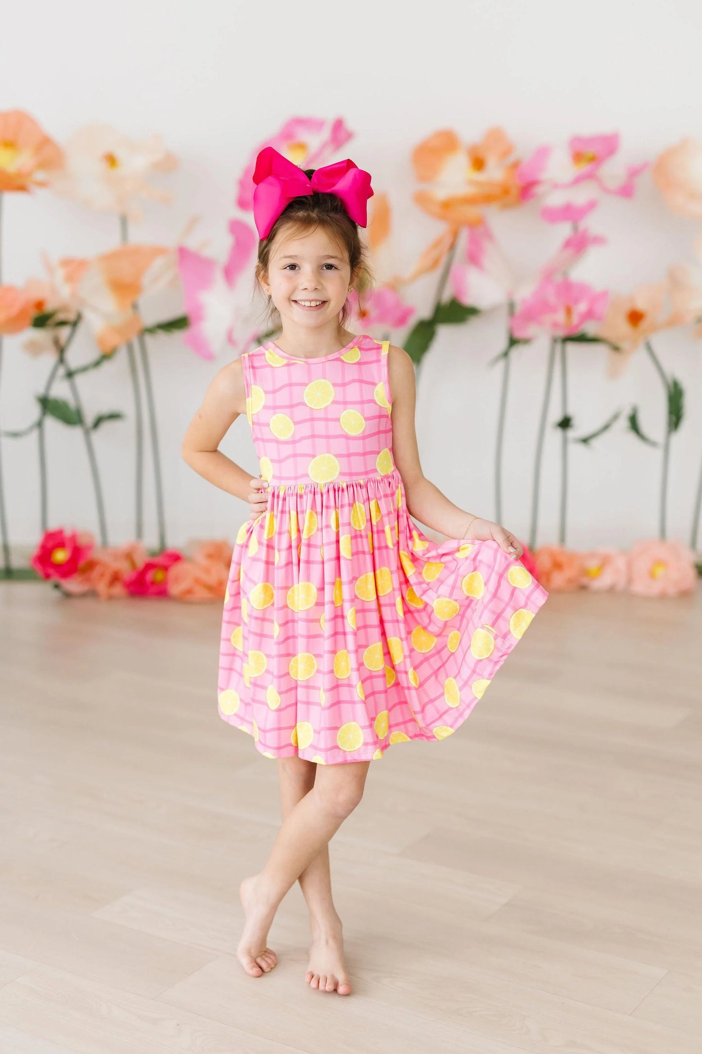 Pink Lemonade Tank Twirl Dress by Mila & Rose