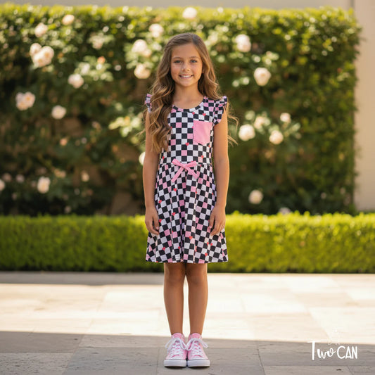 Pink Checkered Dress by Case & Crew