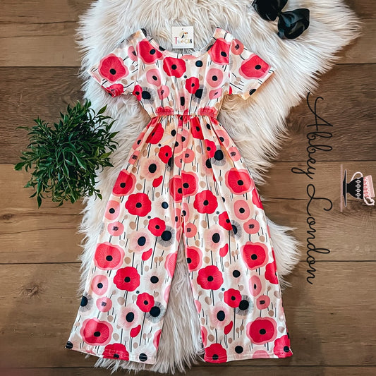 Coral Poppies Jumpsuit by TwoCan