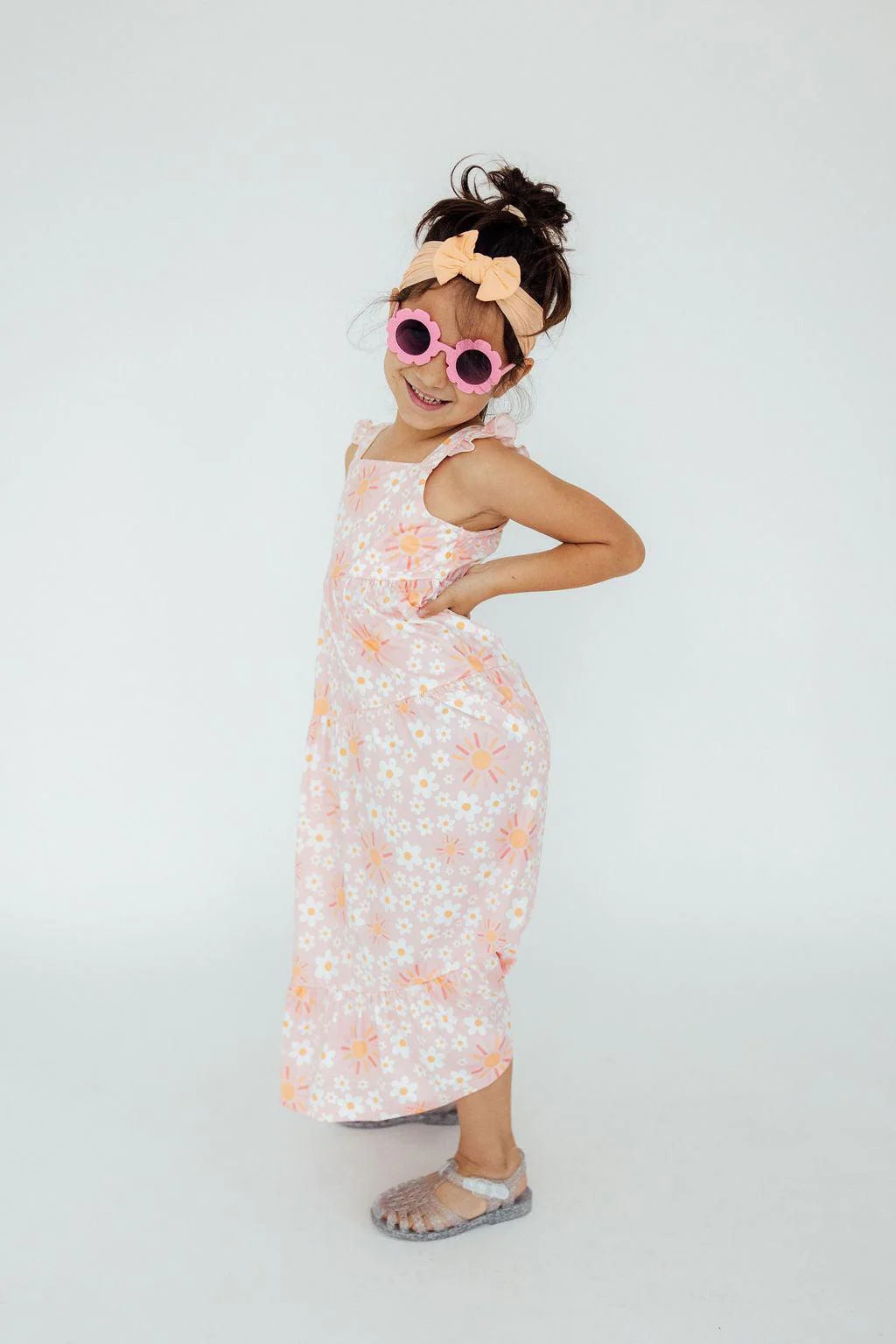 Sweet & Sunny Ruffle Maxi Dress by Mila & Rose