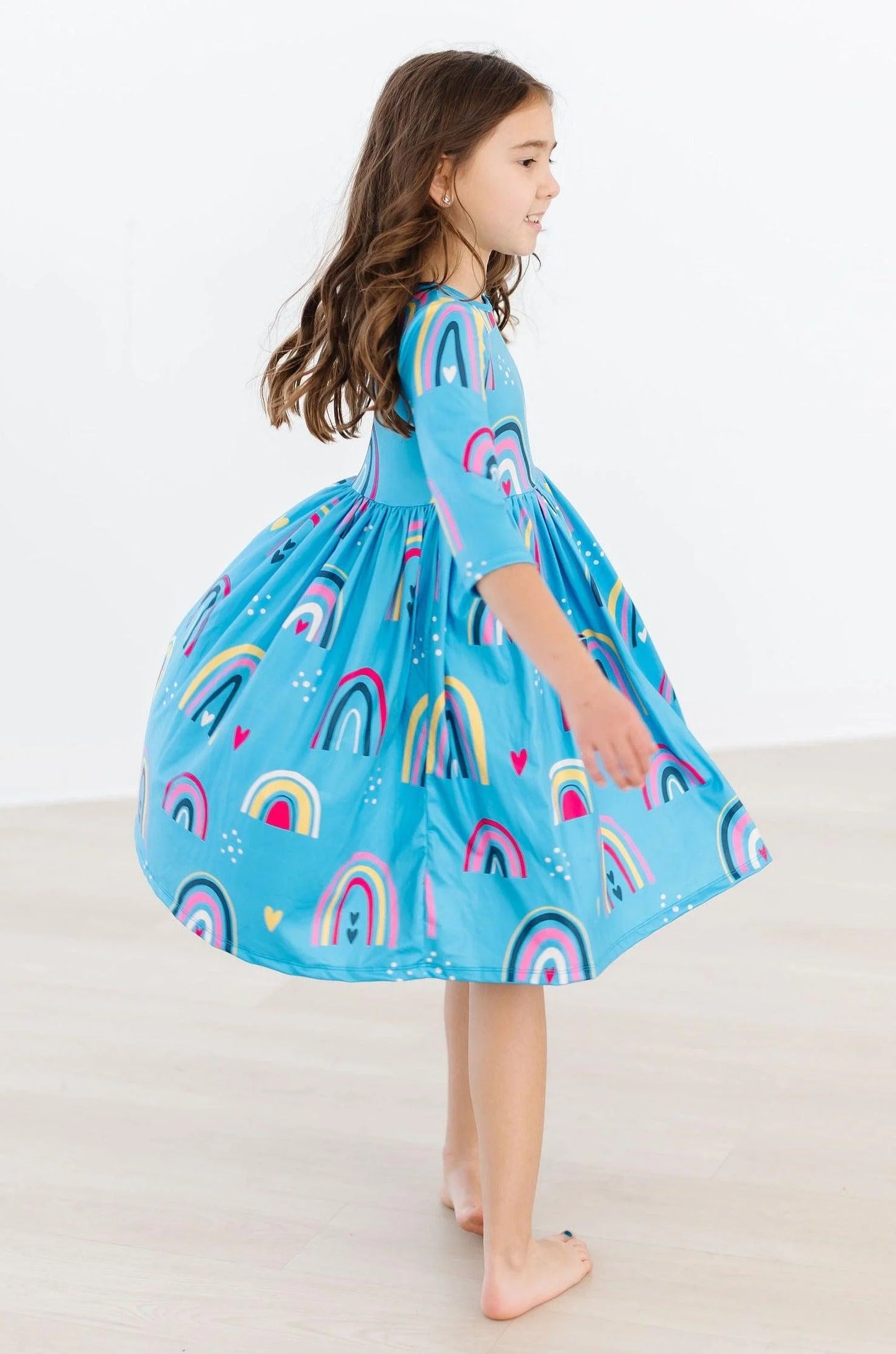 Turquoise Twilight Pocket Twirl Dress by Mila & Rose