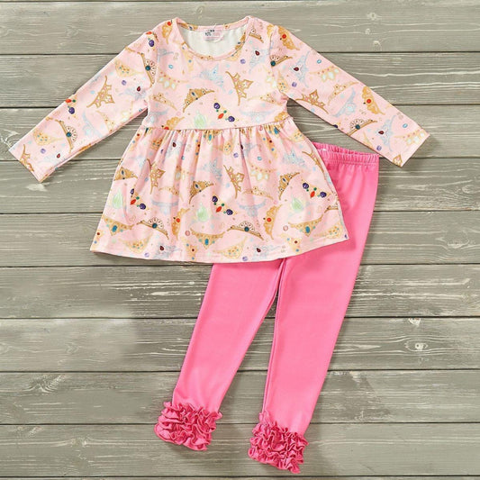 (Preorder) Princess Crowns Pant Set by Pete + Lucy