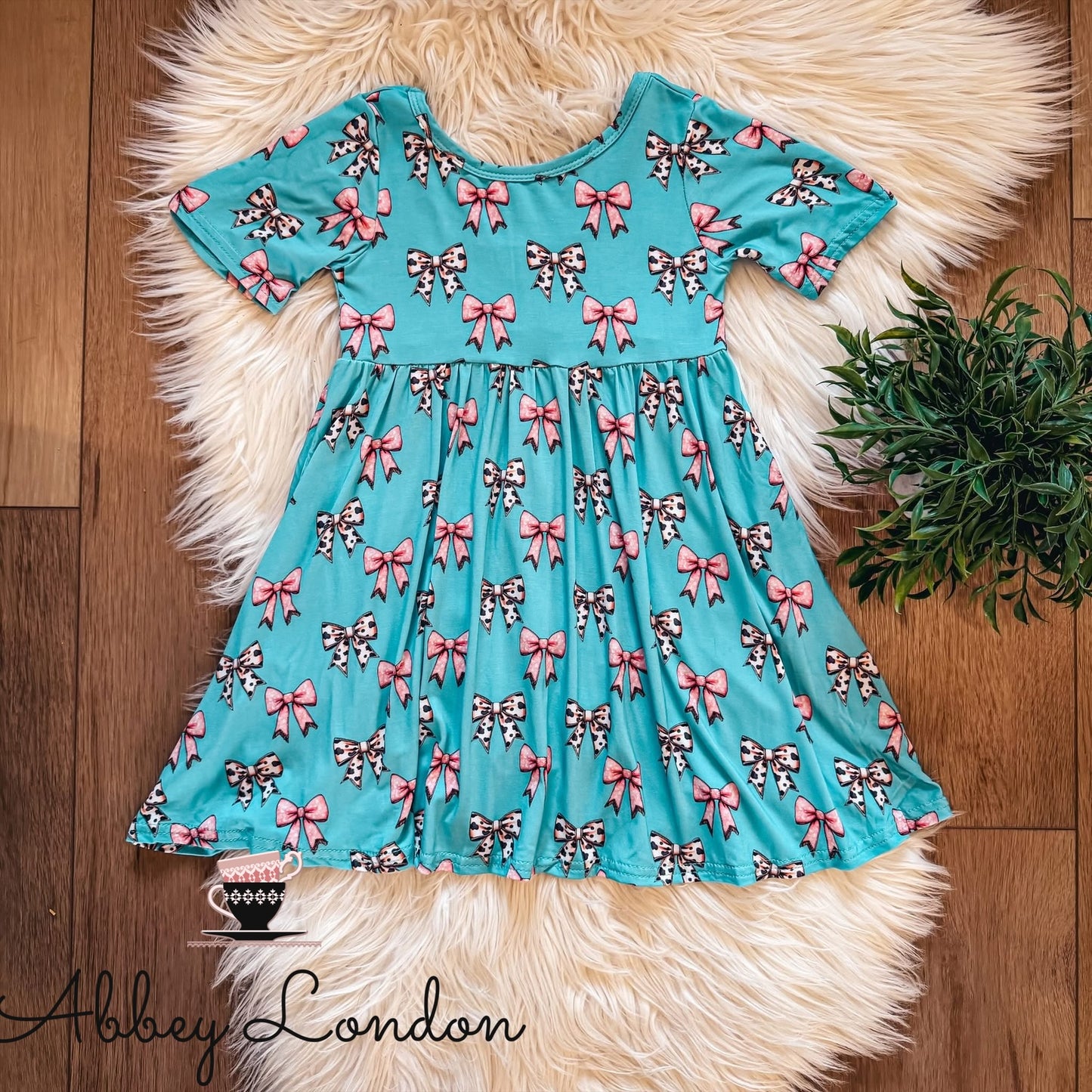 Cowgirl Bows All Day Twirl Dress by Landrie Lou