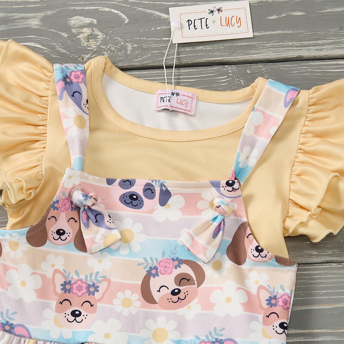 (Preorder) Puppy Blossoms Jumper Set by Pete + Lucy