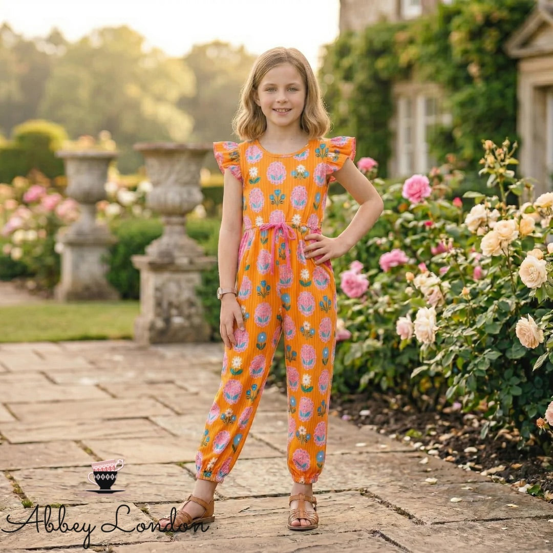 Mustard Flower Portraits Jumpsuit by TwoCan