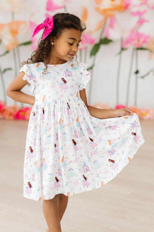 Fairy Princess Flutter Sleeve Twirl Dress by Mila & Rose