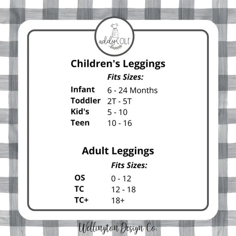 (Wine) Toddler, Kids, Teen, Adult Leggings by Addy Cole