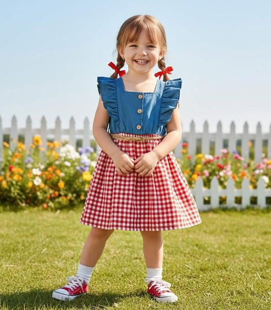 Gingham Picnic Dress by Pete + Lucy