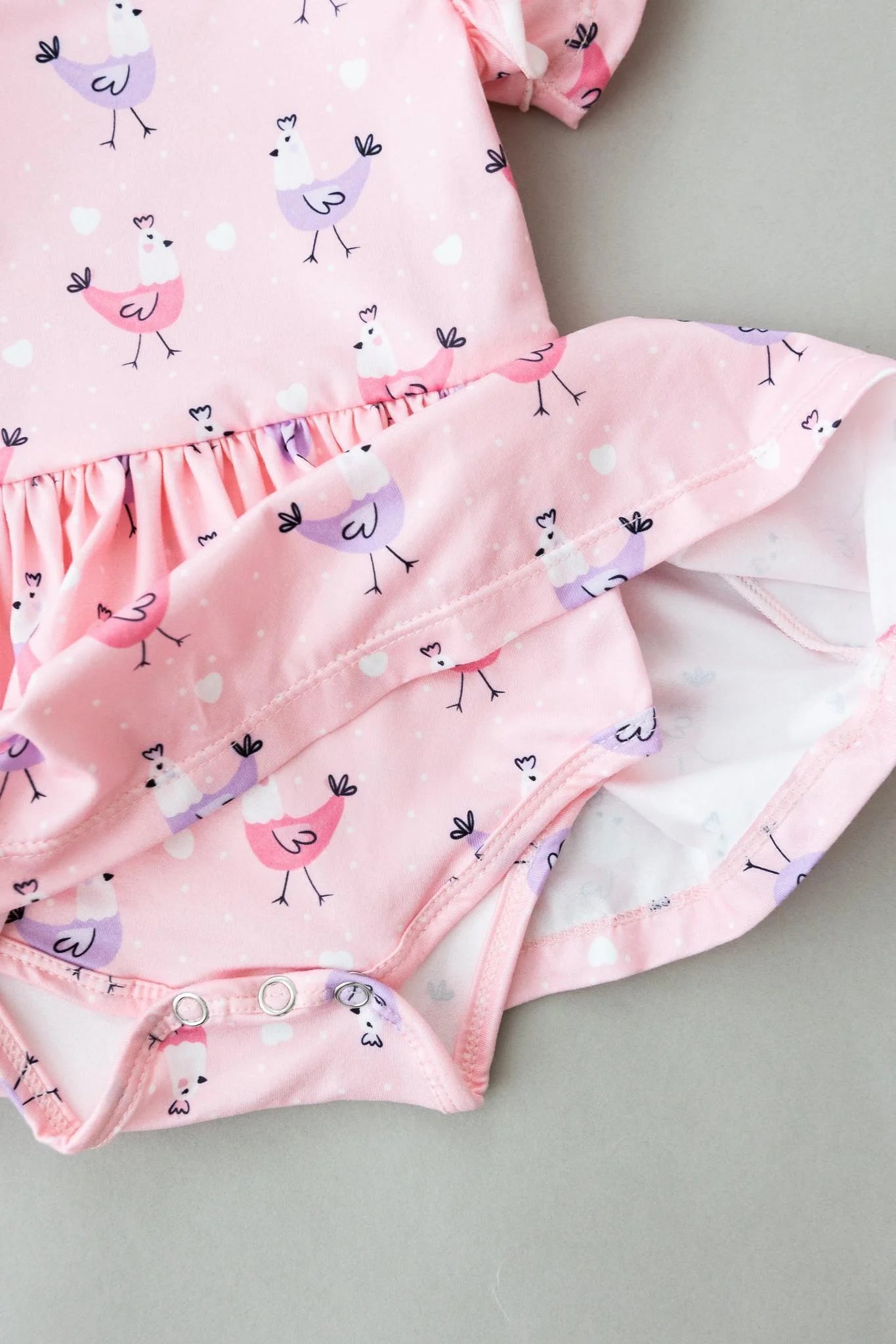 Pink Chicks Twirl Bodysuit by Mila & Rose
