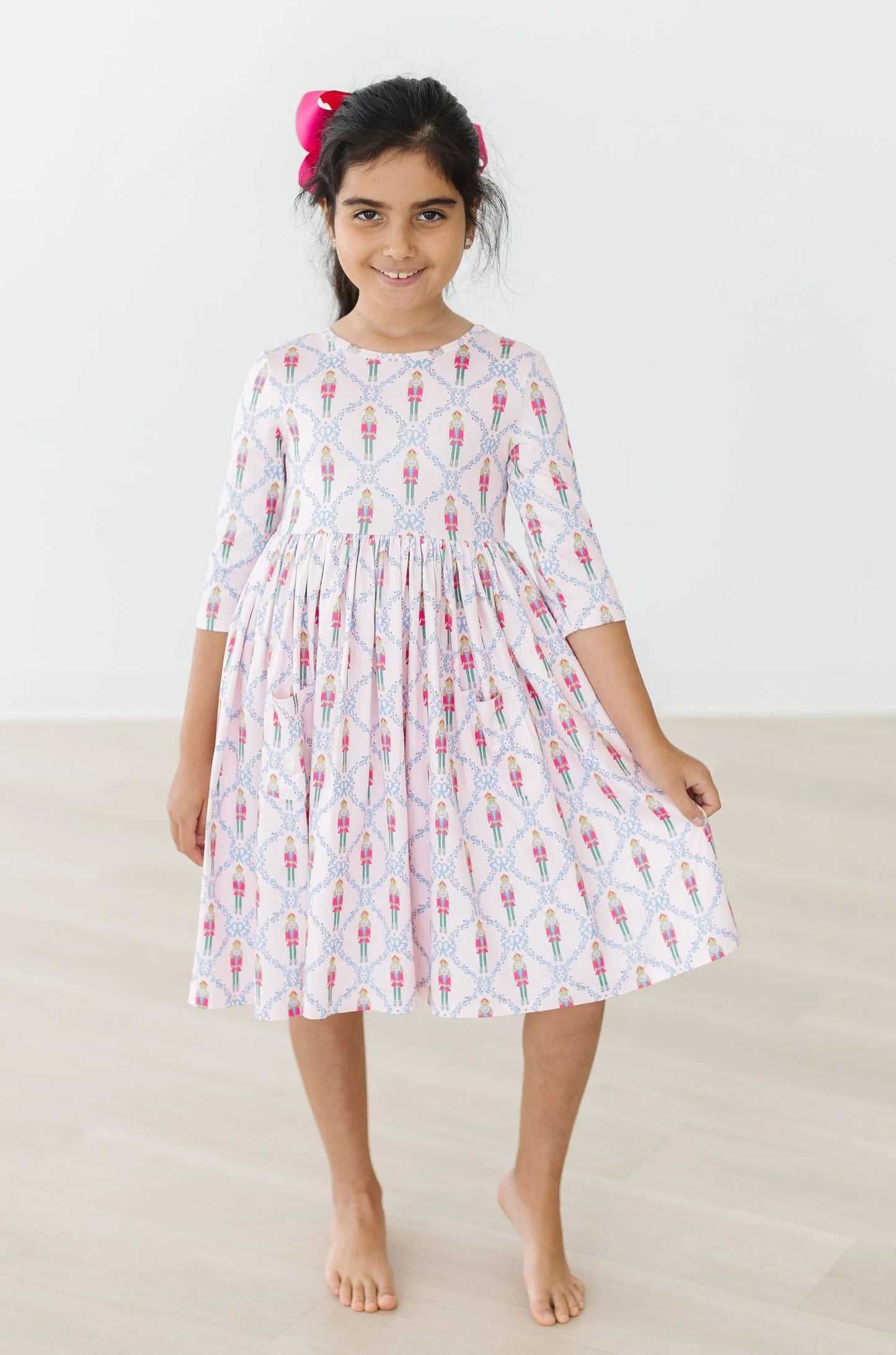 Pink Nutcracker Pocket Twirl Dress by Mila & Rose