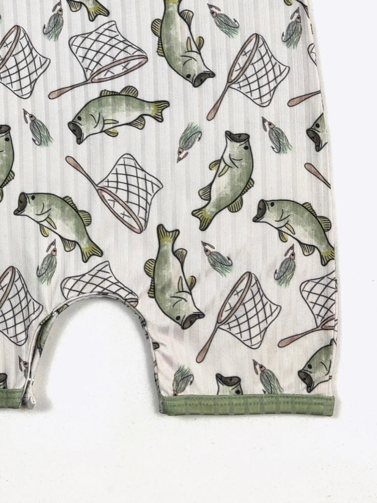 Catch & Release Infant Romper by Clover Cottage
