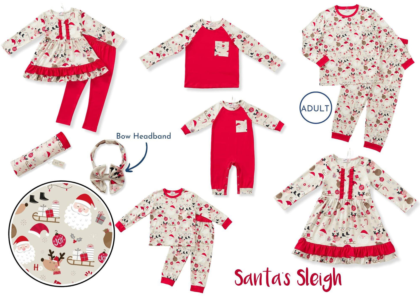 (Preorder) Santa’s Sleigh Pant Set by Pete + Lucy