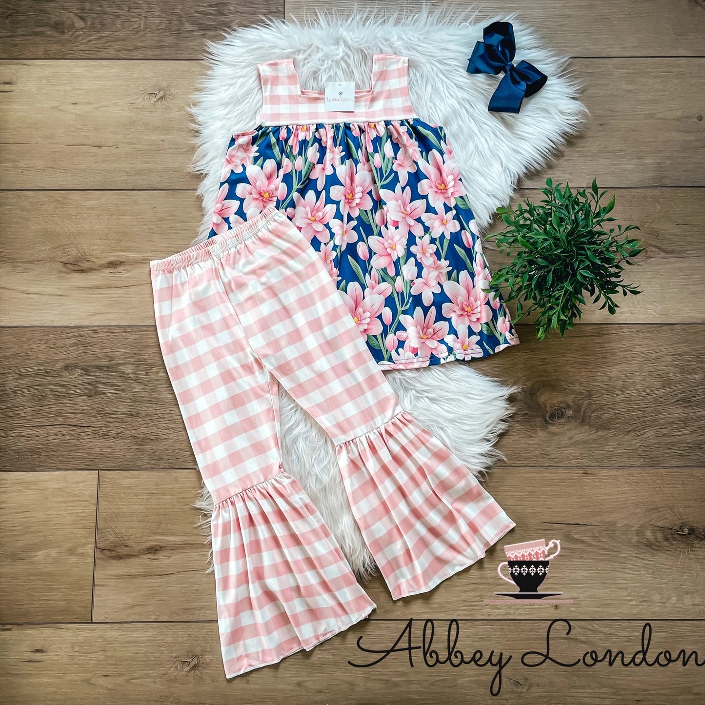 Blooming Blossoms Bell Pant Set by TwoCan