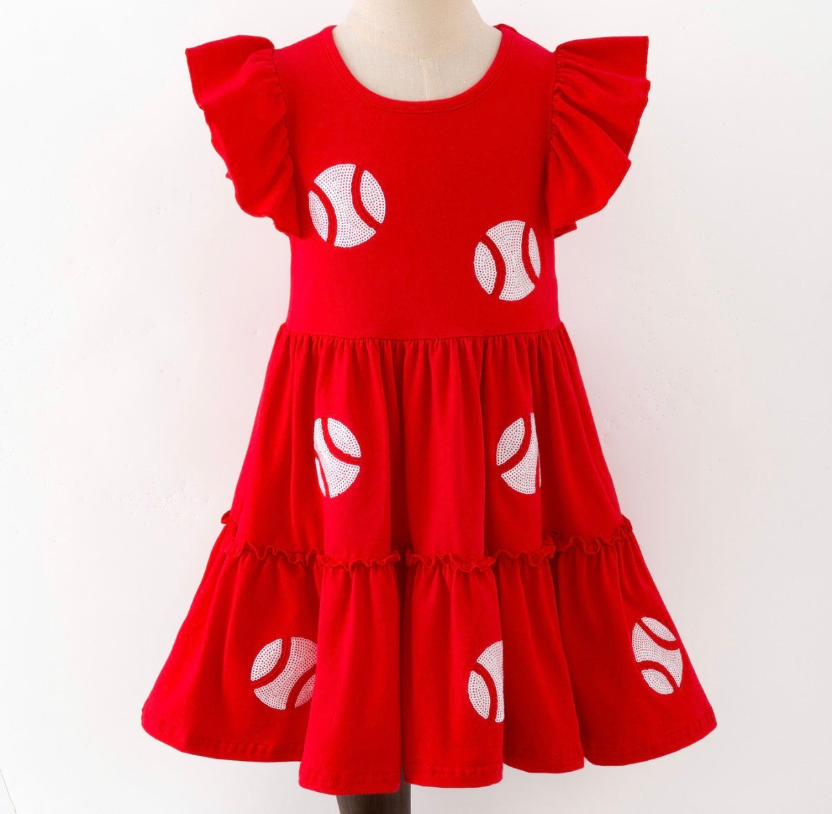 Baseball Sequin Dress by Clover Cottage