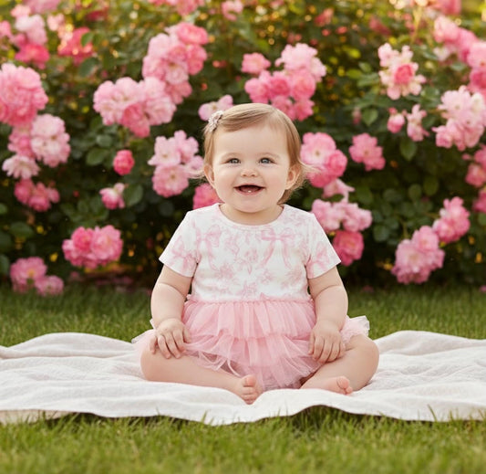 Vintage French Fairytale Infant Romper (Pink) by Pete + Lucy