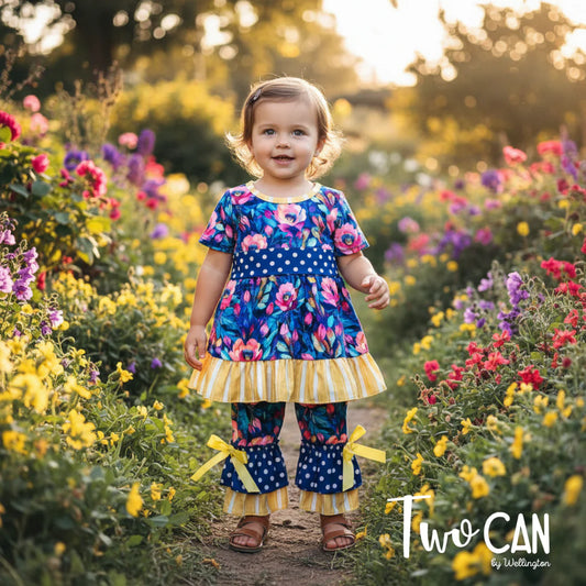 Purple Floral Infant Romper by TwoCan
