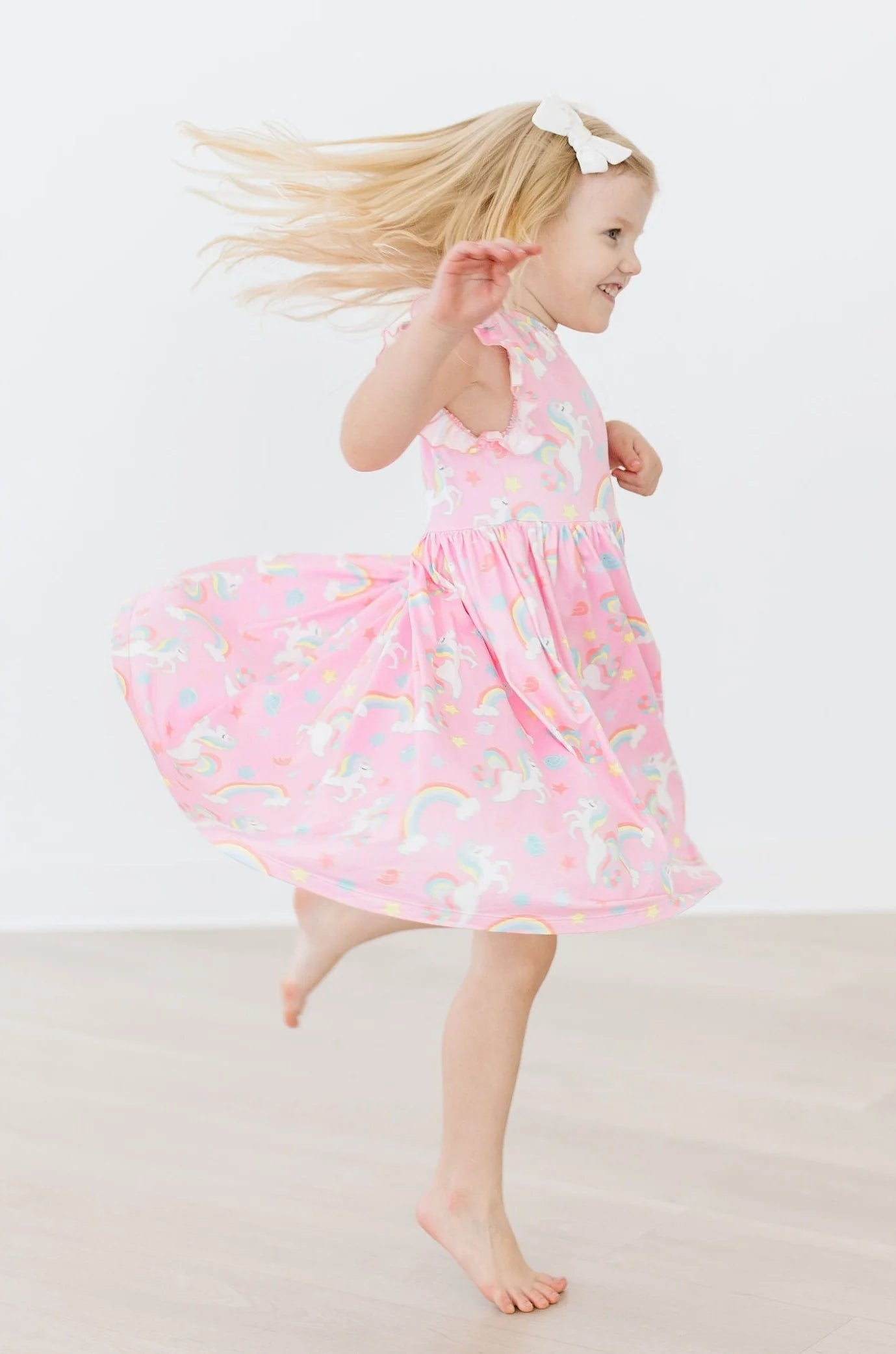 My Little Unicorn Flutter Sleeve Twirl Dress by Mila & Rose