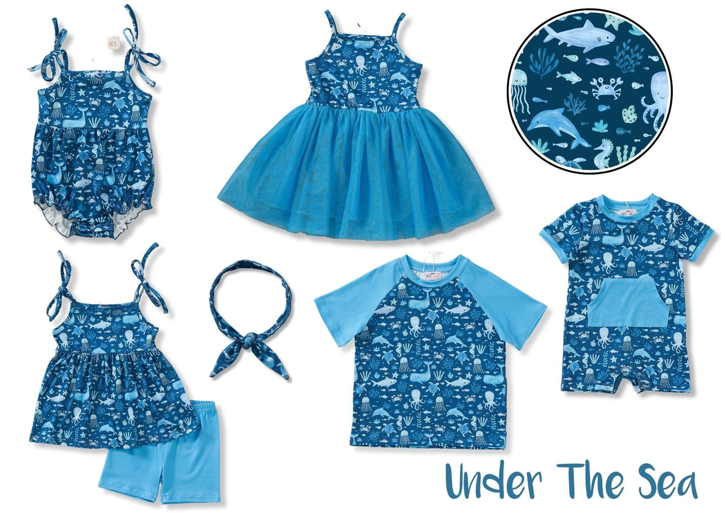 (Preorder) Under the Sea Boy’s Infant Romper by Pete + Lucy