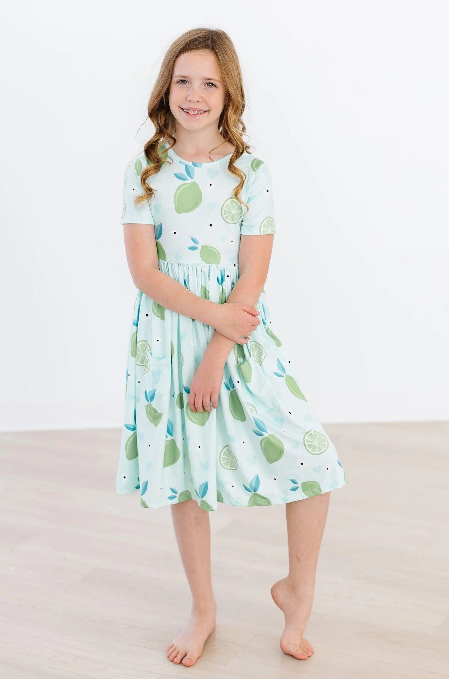 Key Lime Cutie Pocket Twirl Dress by Mila & Rose