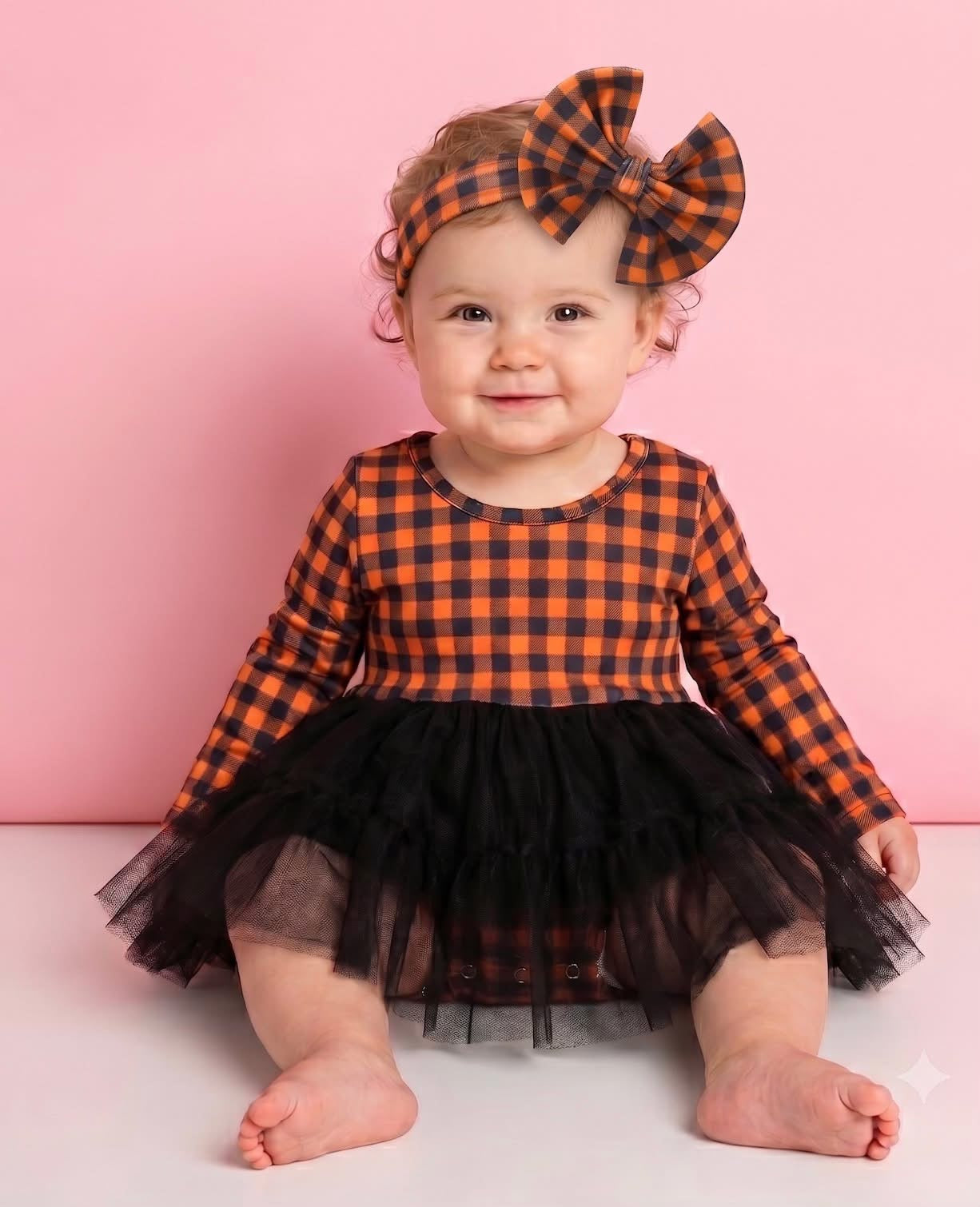 (Preorder) Harvest Gingham Bow Headband by Pete + Lucy