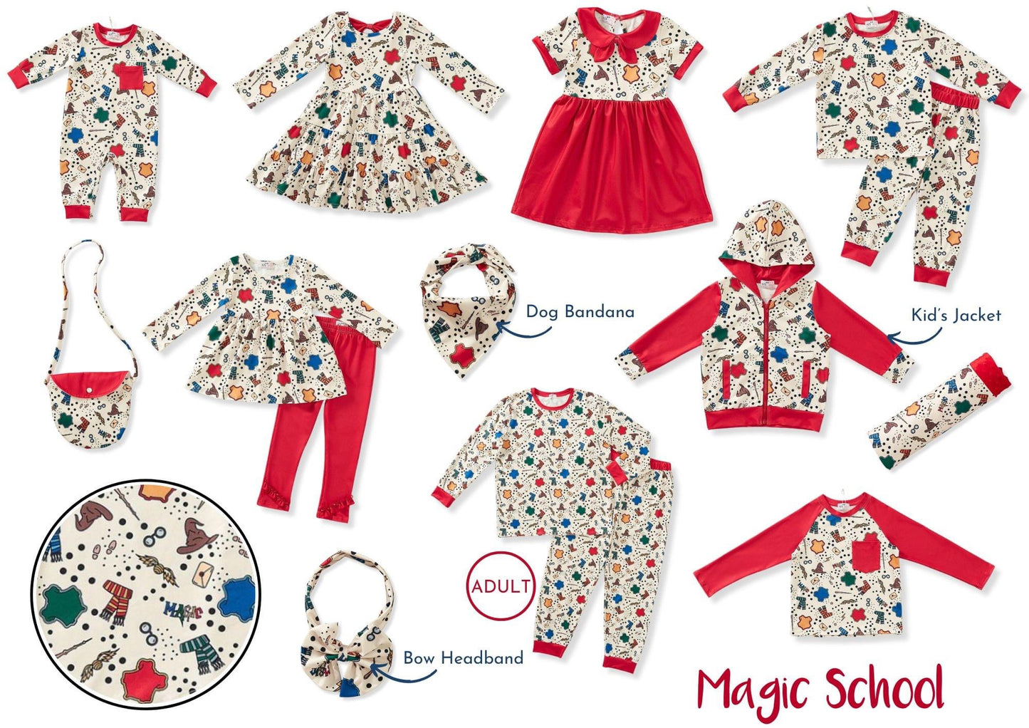 (Preorder) Wizarding School Infant Romper by Pete + Lucy