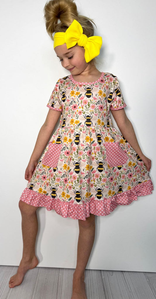 Bee Blooms Dress by Clover Cottage