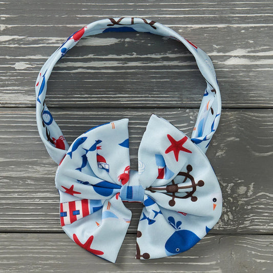 (Preorder) Anchors Away Bow Headband by Pete + Lucy