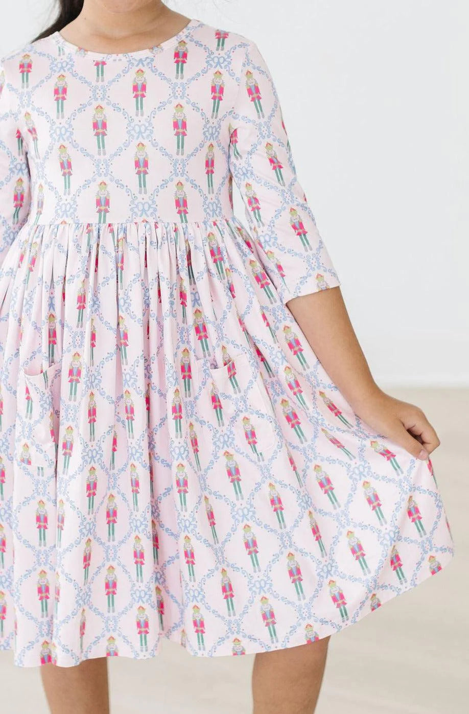 Pink Nutcracker Pocket Twirl Dress by Mila & Rose