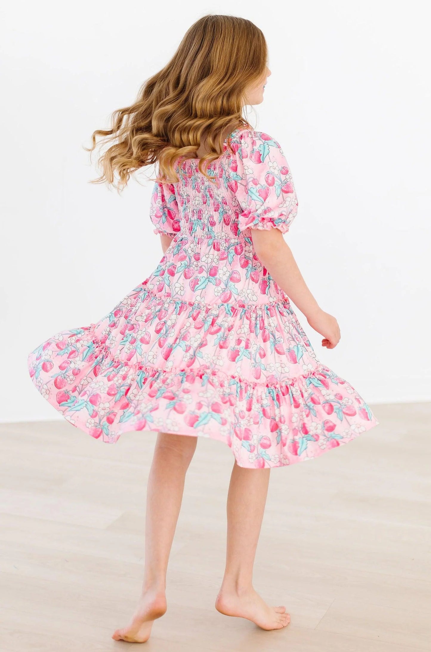 Strawberry Shortcake Smocked Ruffle Dress by Mila & Rose