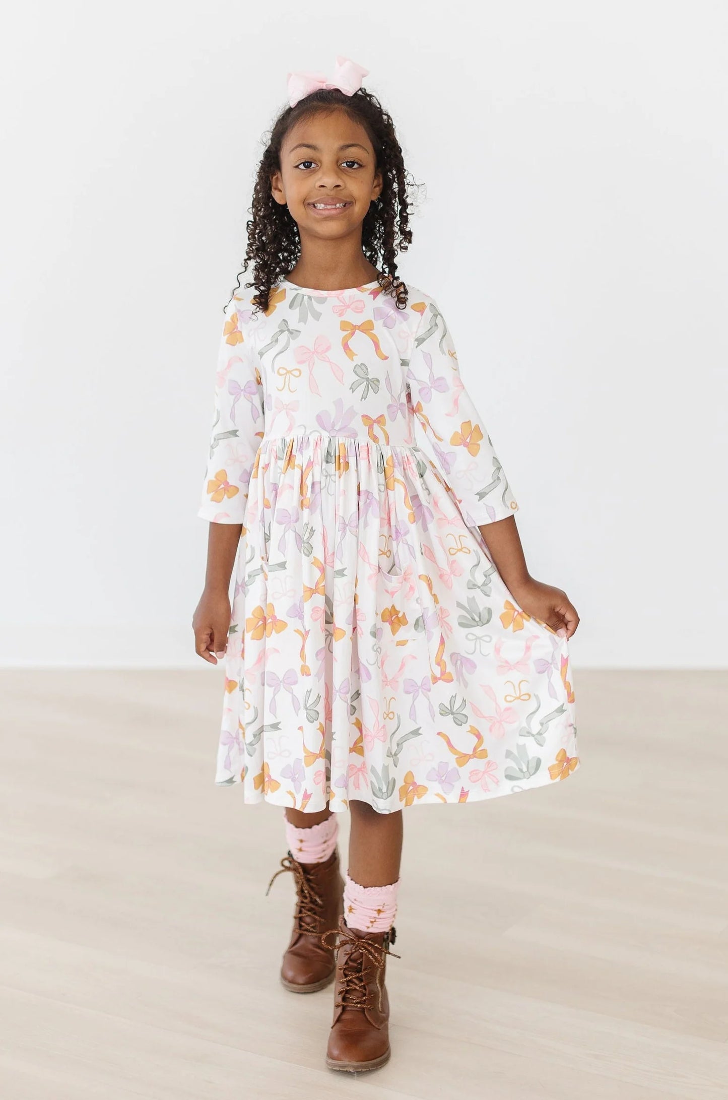 Boho Bows Pocket Twirl Dress by Mila & Rose