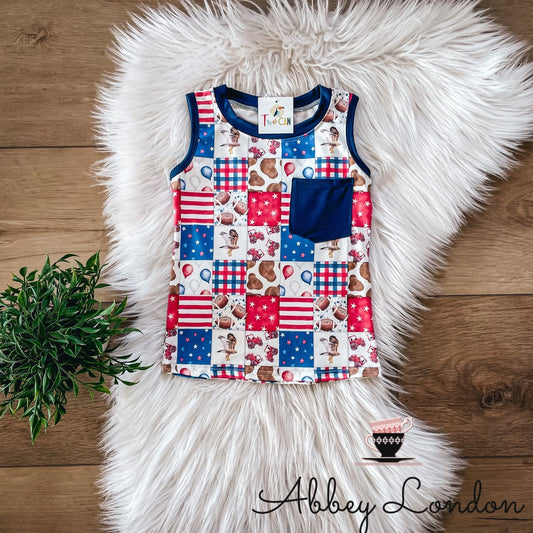 Patriotic Patchwork Tank by TwoCan
