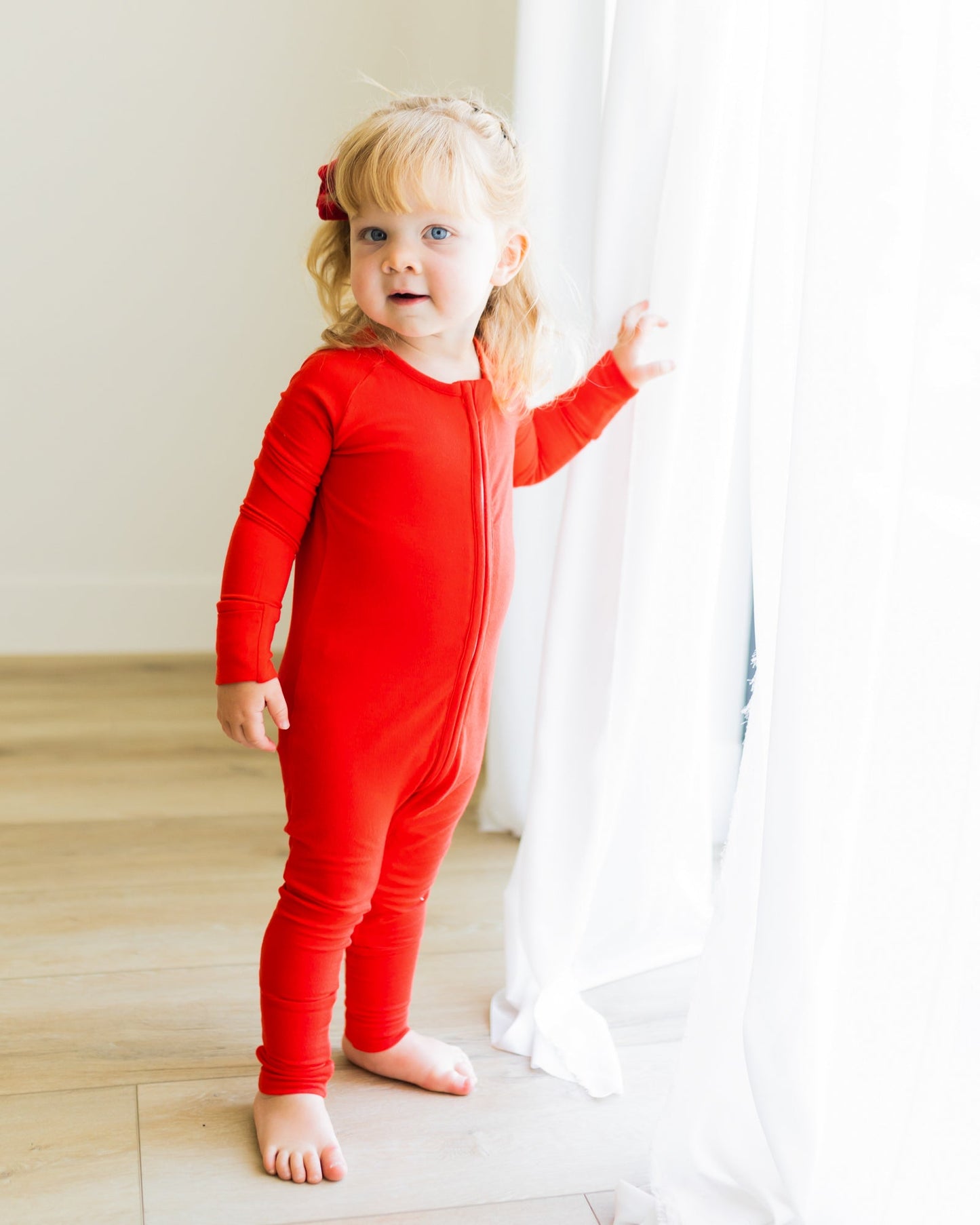Little Layette (No Ruffles) | Red (12-18M ONLY)