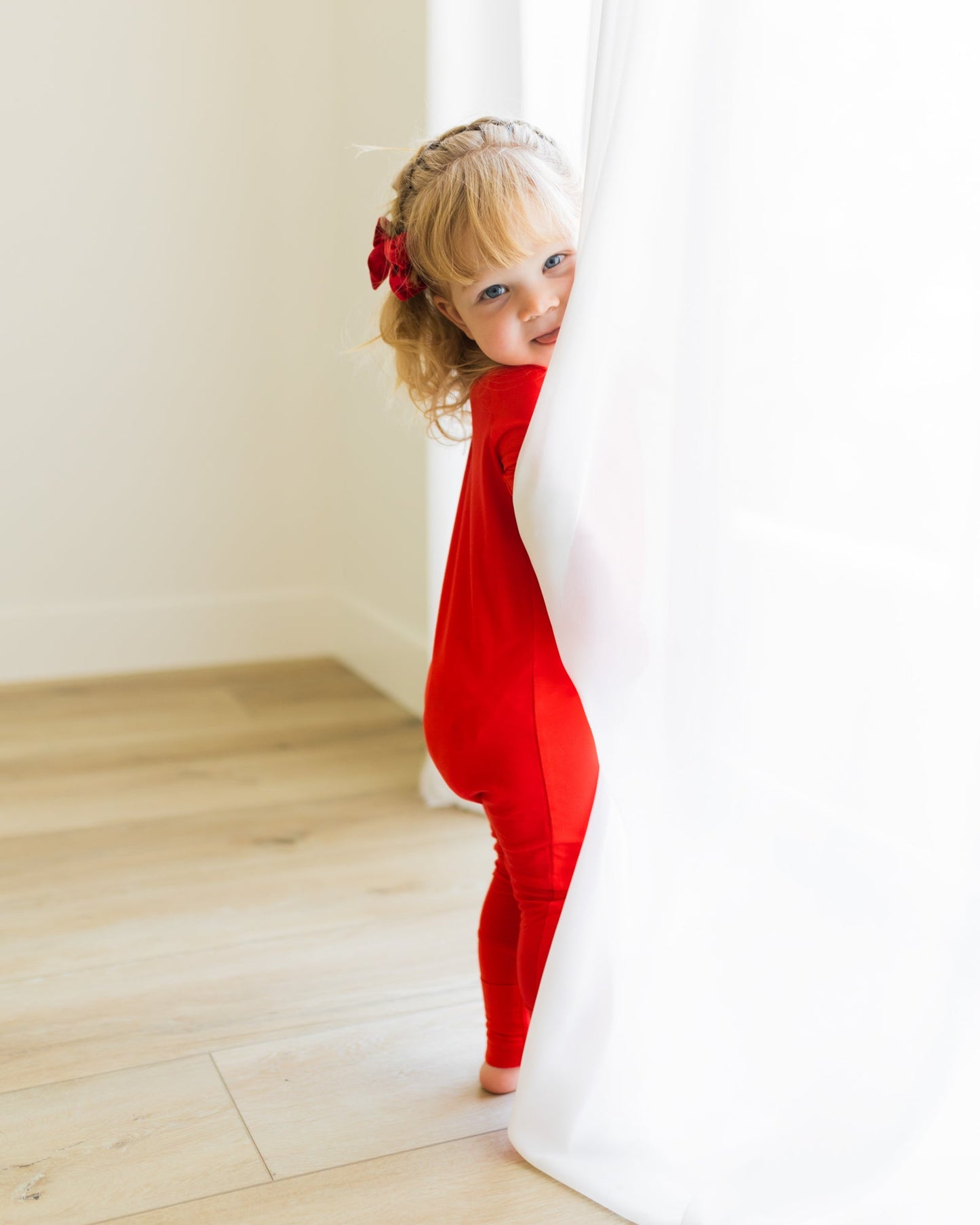 Little Layette (No Ruffles) | Red (12-18M ONLY)