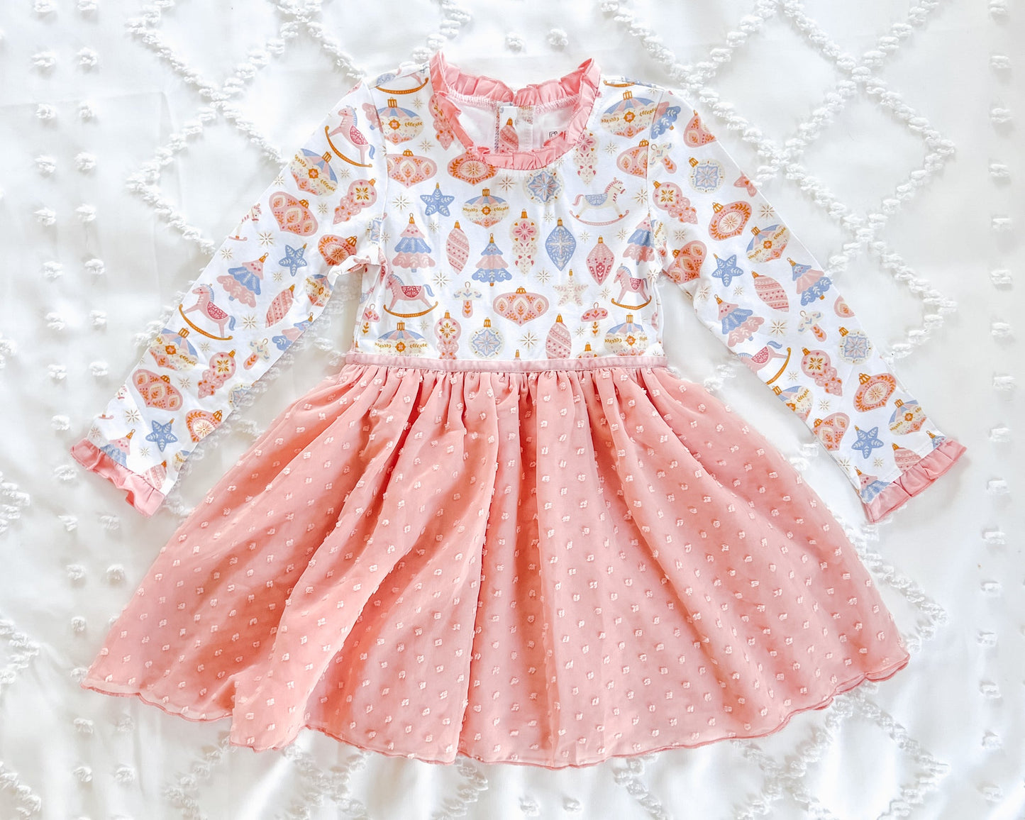 Holiday Dress | Boho Ornaments (0-6M ONLY)