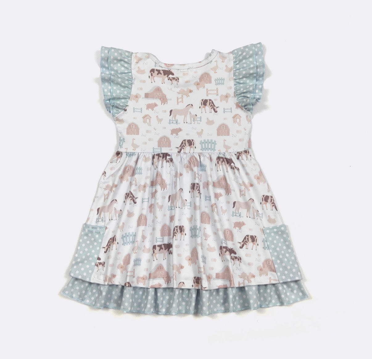 Barnyard Blue Dress by Clover Cottage